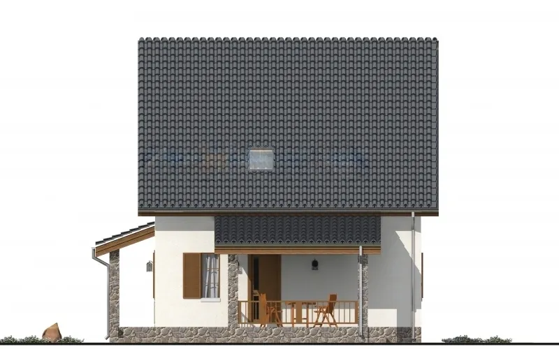 Каркасно-щитовой дом с мансардой, 121,3 м² — фасад 2
