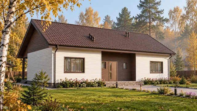 Одноэтажный каркасный дом, 124,9 м² — готовый дом на участке