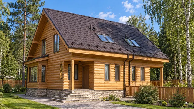 Каркасный дом с мансардой, 209,8 м² — готовый дом на участке