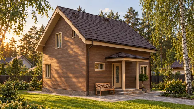 Каркасный дом с мансардой, 114,1 м² — готовый дом на участке