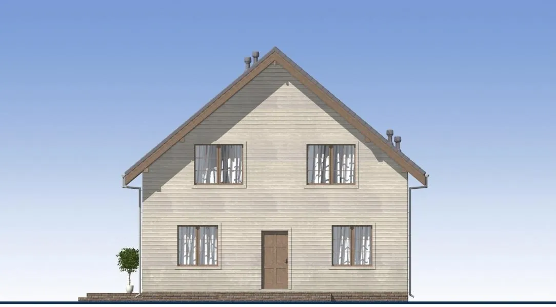 Каркасный дом с мансардой, 147,4 м² — фасад 1