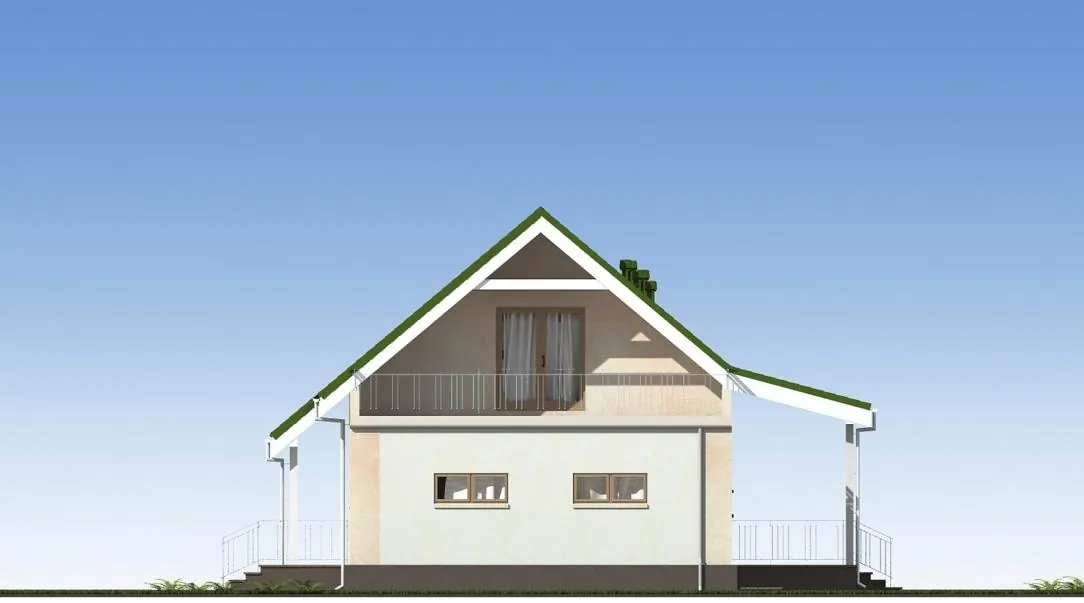 Каркасный дом с мансардой и гаражом, 161,5 м² — фасад 2