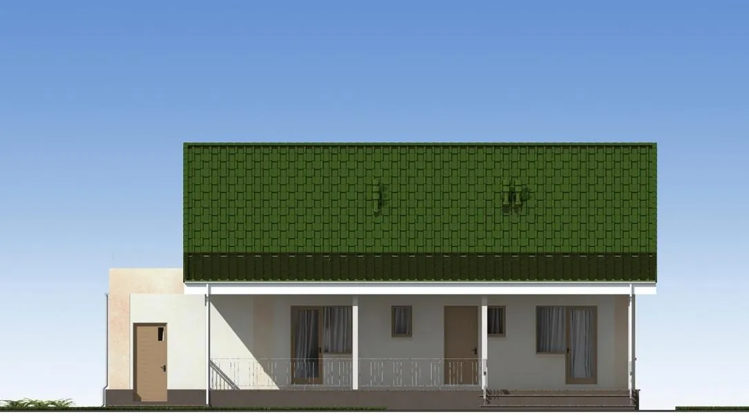 Каркасный дом с мансардой и гаражом, 161,5 м² — фасад 3