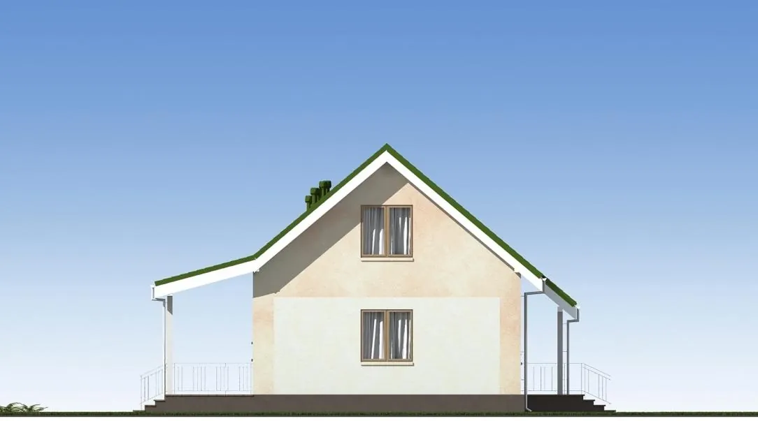 Каркасный дом с мансардой и гаражом, 161,5 м² — фасад 4