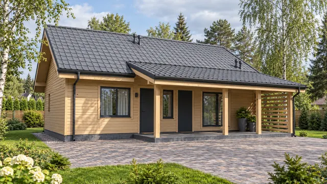 Одноэтажный каркасный дом, 64,9 м² — готовый дом на участке