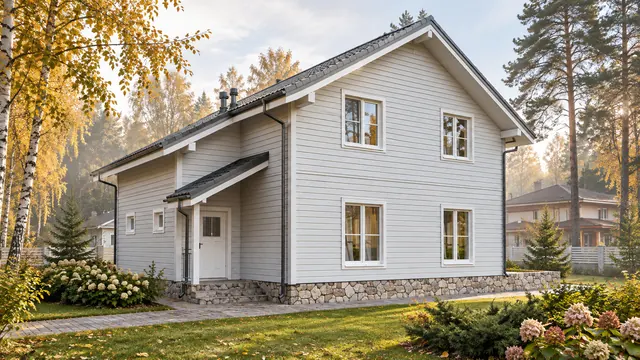 Каркасный дом с мансардой, 147,1 м² — готовый дом на участке